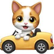 calico kitten driving car sticker