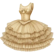 Vintage rococo begie  tutu sticker