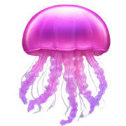 pink shimmery iridescent jellyfish sticker
