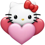 hello kitty with heart sticker