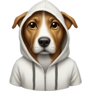 Dog wearing hoodie  sticker