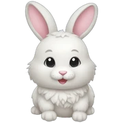cute rabbit winter sticker