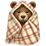 Bear in blanket sticker