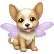 fairy puppy with wings sticker