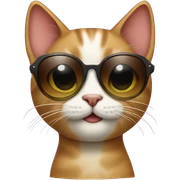 Cat with sunglasses sticker