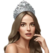 girl with crown portrait sticker