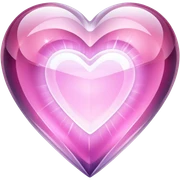 crystal heart sticker