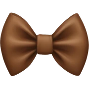 Brown bow sticker