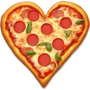 Pizza heart sticker