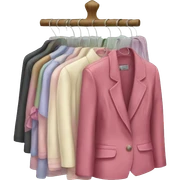 Rack of feminine clothes sticker