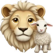 lion and lamb sticker