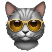 Cat with sunglasses sticker