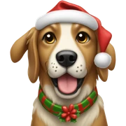 Christmas dog sticker