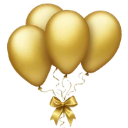 Gold balloons  sticker