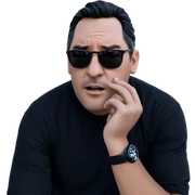 stylish boy in black shirt sticker