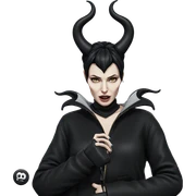 girl with fake horns sky sticker