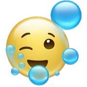 blue bubbles sticker