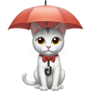 cats holding umbrella sticker