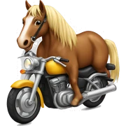 Horse on motorcycle  sticker