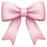 Light pink bow sticker