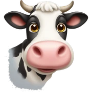 cute cow sticker