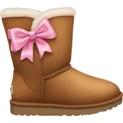 ugg boots with a pink bow sticker