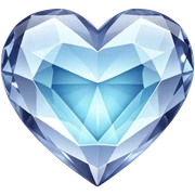 Crystal heart sticker