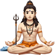 Lord Shiva Meditating On Mount Kailash sticker