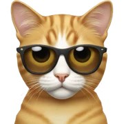 Cat with sunglasses sticker