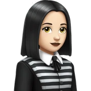 Nevermore Academy. Wednesday Addams. Black and gray Striped School uniform jacket. sticker