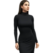 elegant girl in black dress sticker