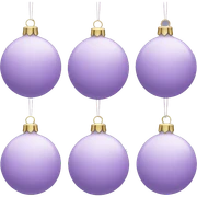 Pastel purple Christmas ornaments sticker