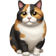 Fat Calico cat  sticker