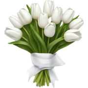 white tulip bouquet  sticker