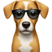 Dog with sunglasses  sticker