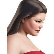realistic portrait of girl sticker