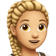 Girl with Braids sticker