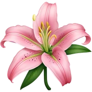 light pink lilium sticker