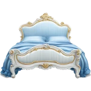 Rococo bed white and blue sticker