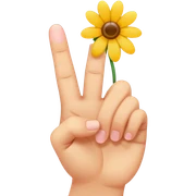 Flower middle finger sticker