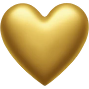 Gold heart sticker