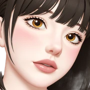 blushing girl portrait close-up sticker