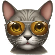 Cat with sunglasses sticker
