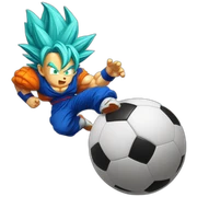 dragon ball playing soccer sticker