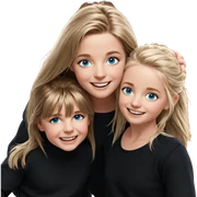 smiling girls with blue eyes sticker
