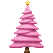 Pink Christmas tree sticker