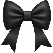 Black bow sticker