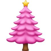 Pink Christmas tree  sticker