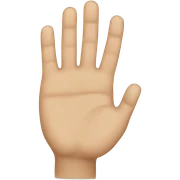 Finger going through circle sticker