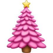 Pink Christmas tree  sticker